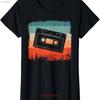 Audio Cassette Retro Tape Ladies Crewneck T Shirt Vintage Washed Casual Breathable Slightly Designer Clothes Homme Stretched
