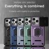 KEYSION Shockproof Armor Case for HONOR 400 Lite 5G Slide Camera Lens Protection Ring Phone Cover for Huawei Honor 400 Lite 5G
