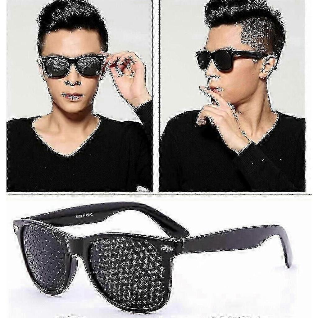 4 Pieces Of Grid Glasses / Hole Glasses For Eye Training And Relaxation  Grid Glasses 2 Black Full Holes  2 Black Sport Full Holes hwy 0619