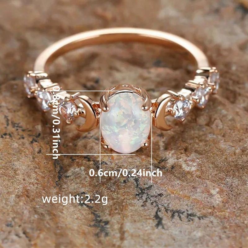 1 PC Fashion Cubic Zirconia Ring For Women For Wedding Engagement Party Jewelry Valentine's Day Gift