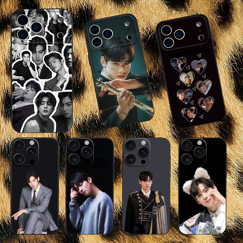 Cha E-EunWoo Phone Case For iPhone 17,16,15,14,13,12,11,Pro,XS,Max,XR,Plus,E,SE4,Mini Black Soft Cover