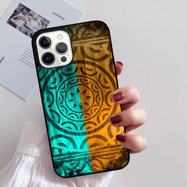 Maori Samoan Polynesian Tribal Phone Case for iPhone 11 12 13 14 Pro Max Mini XR XS SE 2020 6 7 8 Plus Samsung S21 S22 Coque