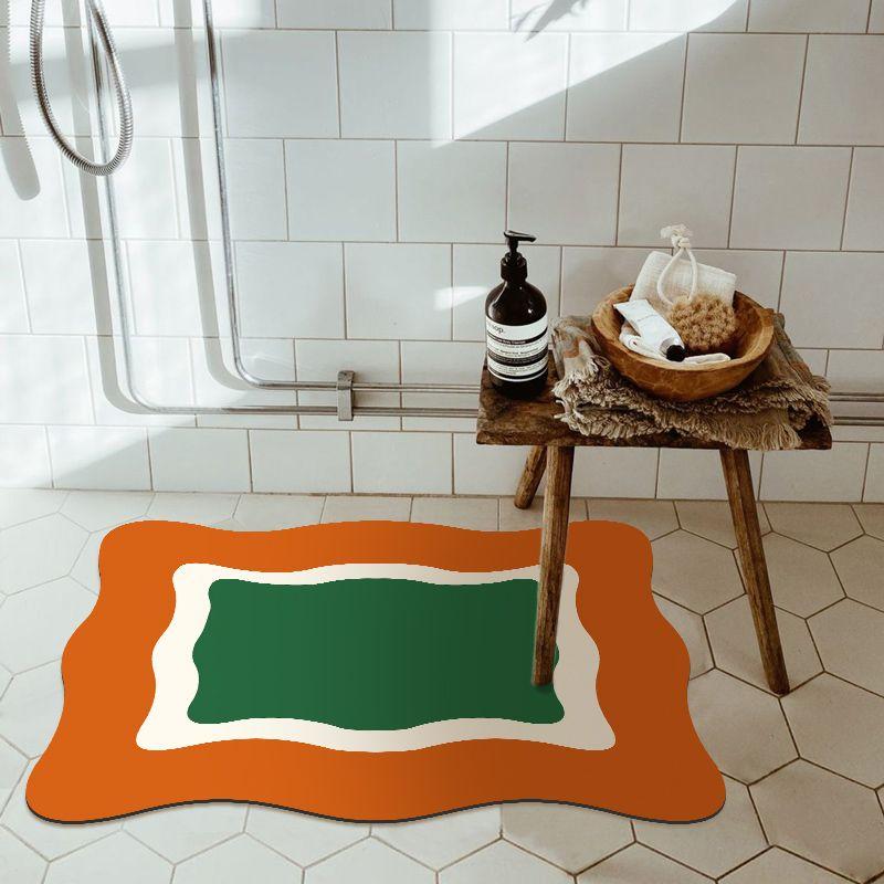 

Modern simple special-shaped home toilet, bathroom non-slip foot cushion, toilet door absorbent floor mat, soft diatom mud 40X60cm 15.7X23.6in