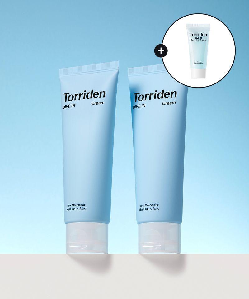 [SET] Dive In Low Molecular Weight Hyaluronic Acid Cream 80ml x 2 [Total 160ml] (+Dive In Soothing Cream 20ml)