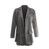 Women's Fashion Solid Color Long Sleeve Decorative Pocket Casual Jacket