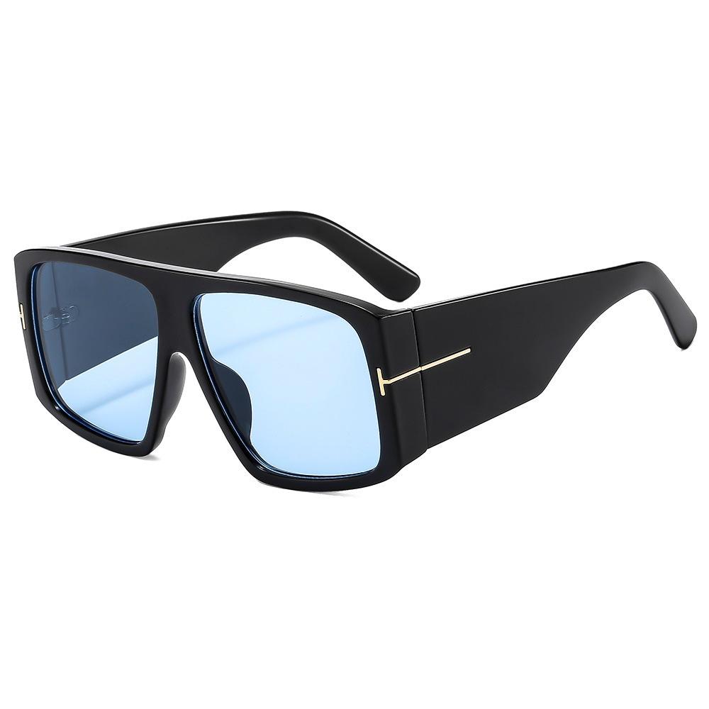 New Wide Leg Oversized Leopard Gradient Women Sunglasses UV400 Brand Design Unique T-Shaped Accessories All Match