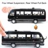 1:24 Scale Coaster Model Car Toy Free Wheeling Doors Opened Metal Diecast Miniature Bus Sound Light Vehicle Models Hobby Gifts