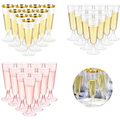 25pcs 150ml Disposable Plastic High Quality Champagne Glass Red Wine Cup Party Festival Kitchen Supplies for Party Festival