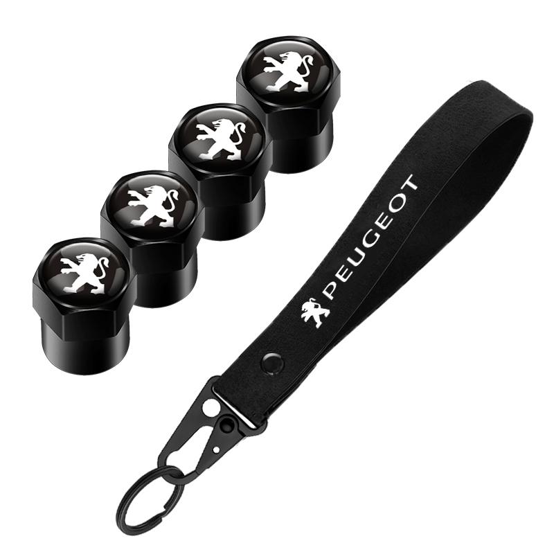 2026 Heißer Autoaufkleber für Peugeot 207 3008 206 208 308 307 407 508 2008 5008 Aluminium Metall Auto Reifenventilkappe Auto Emblem Nylon