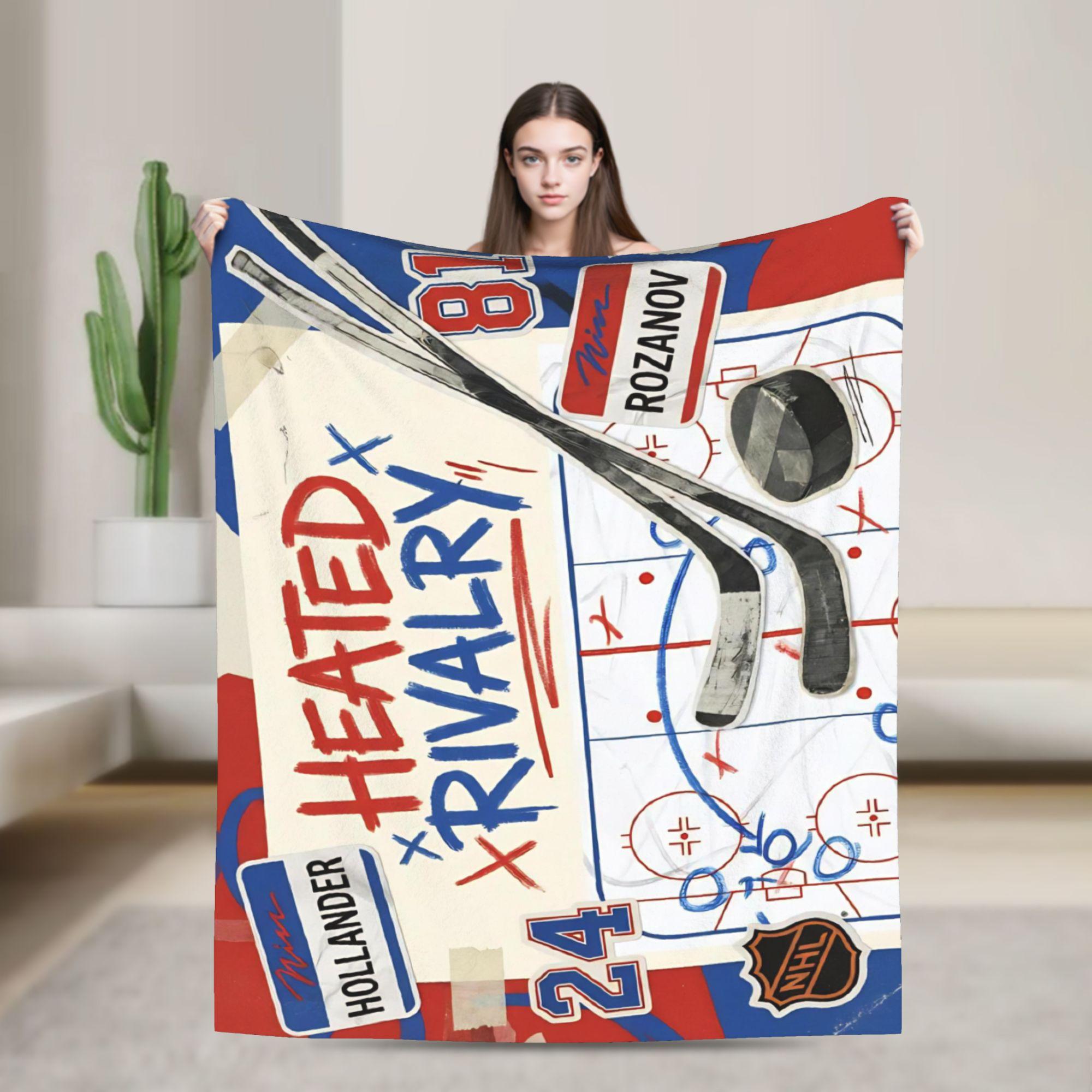 Heated Rivalry Blanket Cover Hockey Romance Flannel Throw Blankets Bedroom Sofa Printed Lightweight Bedsprea, 75X95CM