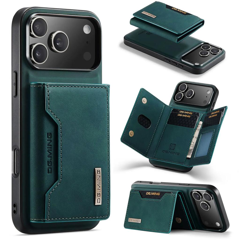 2 In 1 Detachable Magnetic Leather Phone Case for IPhone 17 Air 16 15 14 13 12 11 Plus Pro Max Wallet Cover Cards Holder Pocket