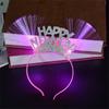 Letter LED Glow Headpiece LED Glow New Year Headdress 2024 Happy New Year Headband  New Year Gift