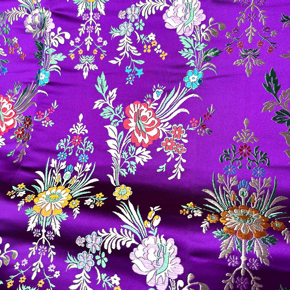 Begonia Floral Brocade Jacquard Damask Fabric DIY Sewing for Kids Clothes Kimono Chinese Robe Home Decor Pillowcase Accessories