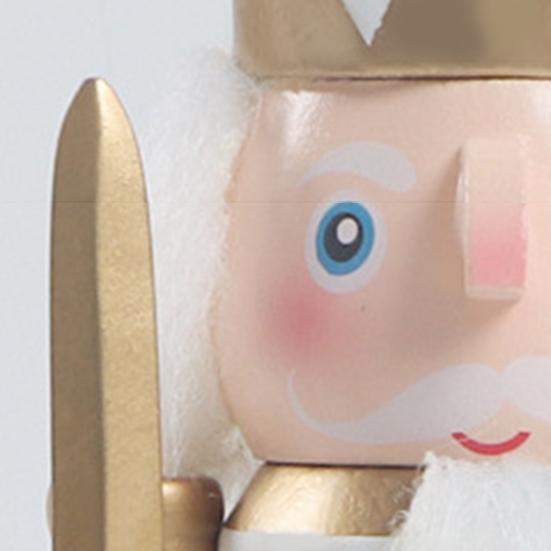 Yousheng 10" Nutcracker Figurines Wooden Christmas Nutcracker Soldier Ornament Standing Nutcracker Figure for Fireplace Shelf Tabletop Decor