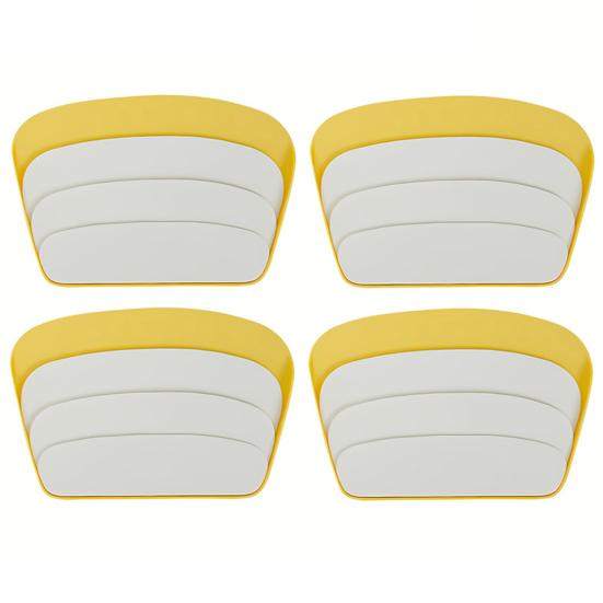 

4 шт., держатель для игральных карт, 3 слоя, маленькие руки, свободные руки, дети, пожилые люди, артрит, настольная стойка для покерных автомобилей, подставка 4pcs жёлтый