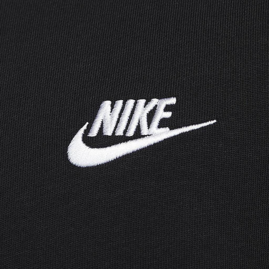 Nike Club Logo Print Vintage Round Neck Sport Casual Breathable Short Sleeve T-Shirt Men Tops Black FB7310-010