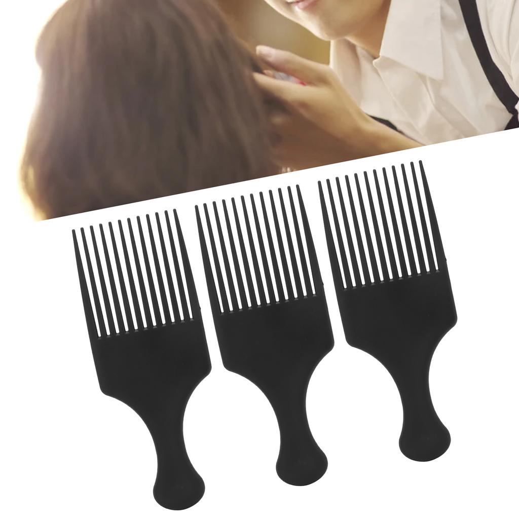 3 Stück Professioneller Haarpick Tragbarer Salon Friseursalon Afro Pick Kamm Haarstyling-Werkzeug