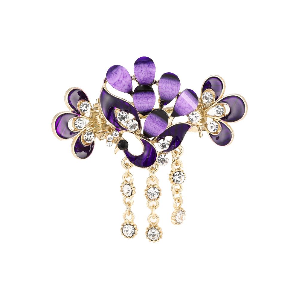 

Стразові шпильки-автомати для волосся Павич Троянда Квітка Метелик Прикраси Китиці Шпильки Затискачі Заколки Модні аксесуари для волосся