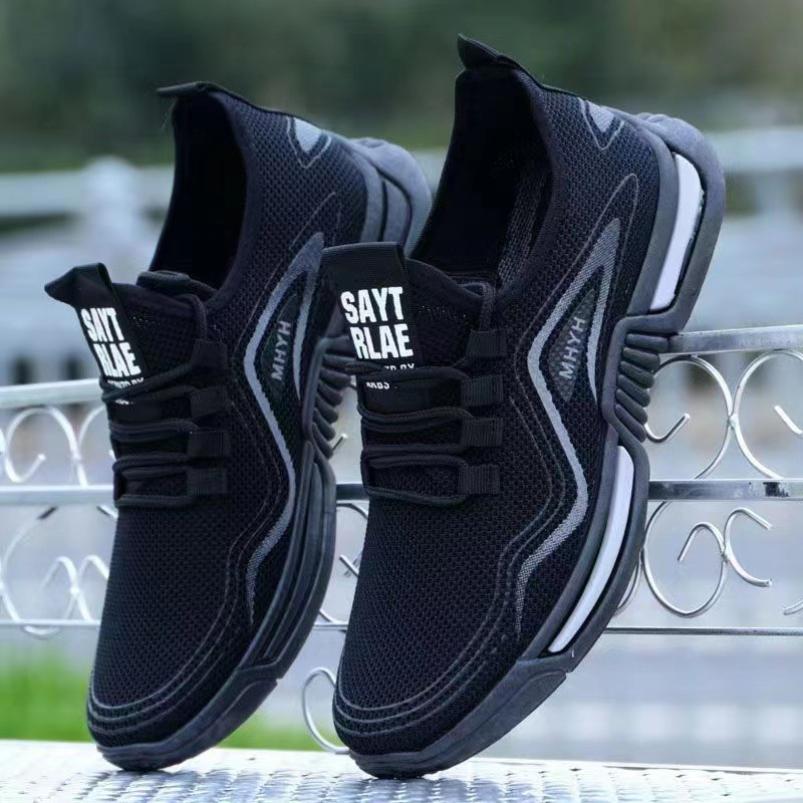Herren Leichte Rutschfeste Mesh Laufschuhe 2023 - Weiß, Atmungsaktiv, Lässige Sportsneaker für den Sommer