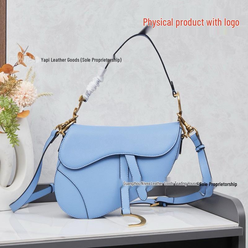 Women's Crossbody Saddle Bag with Vintage Floral Embroidery