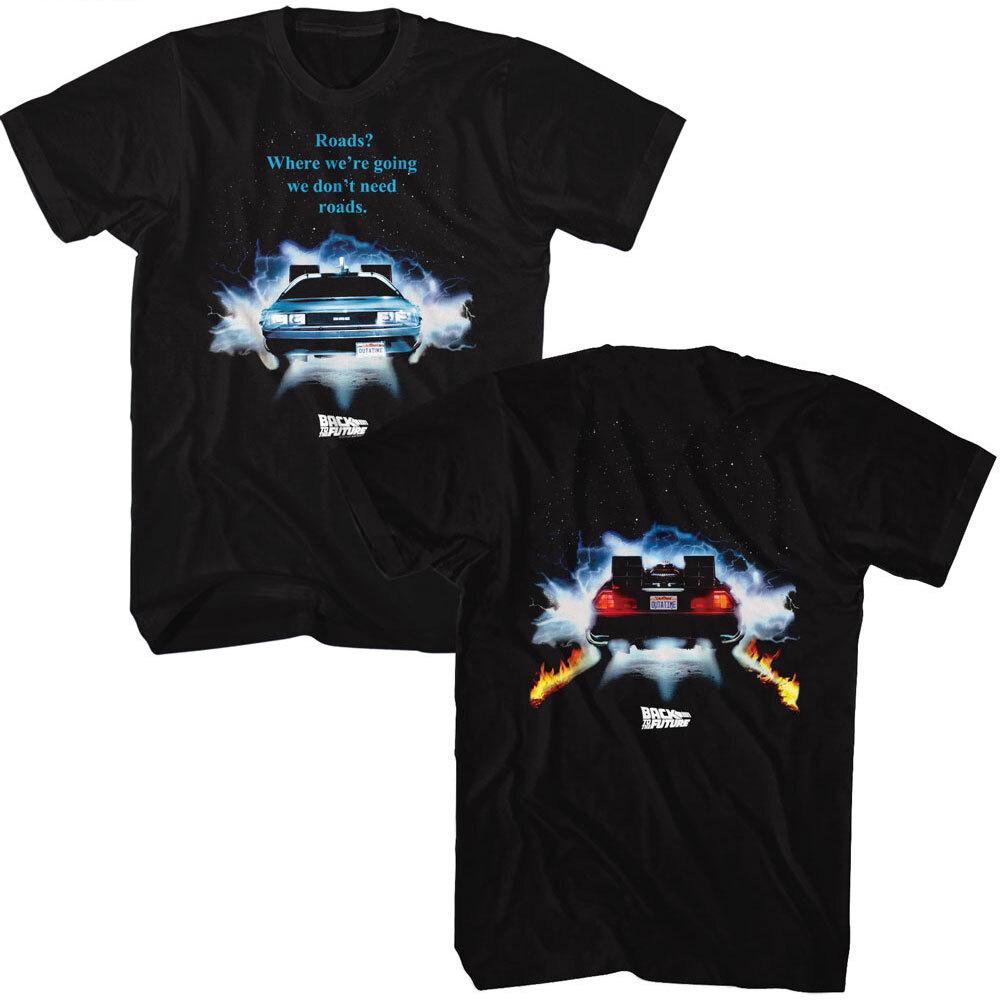 Back To the Future Movie Where Were Going We Don t Need Roads Men T Shirt L