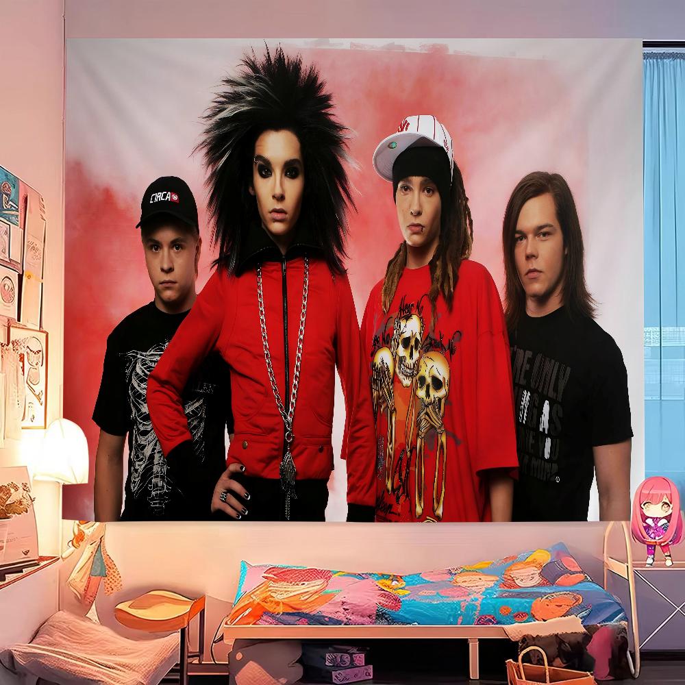 Tokio Hotel Rock Band Bill Kaulitz DIY Wall Tapestry Hanging Tarot Hippie Wall Rugs Dorm Home Decor