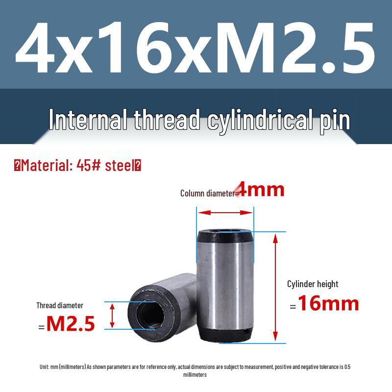 Yigugu Stainless Steel Internal Thread Positioning Pin, Solid Cylindrical M4-M30
