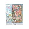 New PET 3D Landscape Sticker 3D Stacking Four Seasons Town Miniature Stickers Century Park Pocket Sticker Book Festival Gift