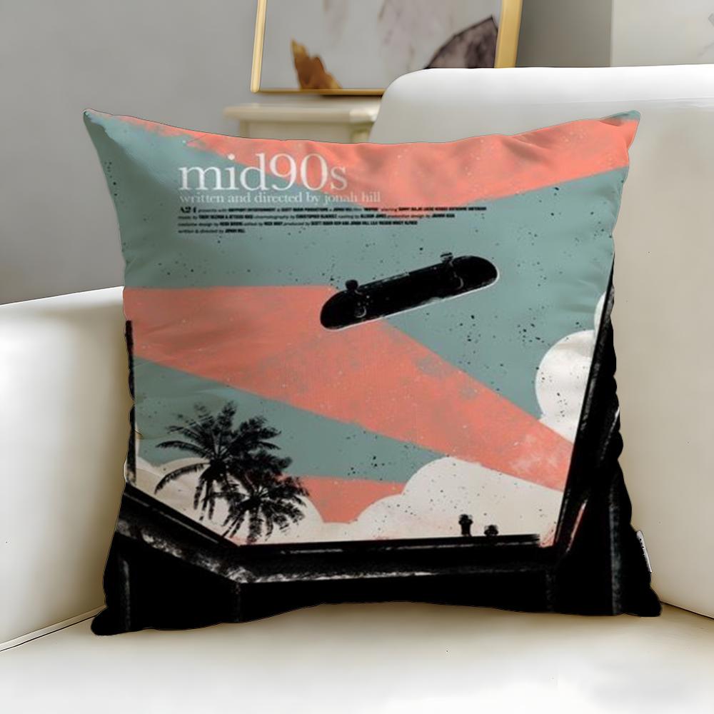 Trendy Mmid 90sies Cushion Cover Soft EasyWash Pillow Case Versatile for Couch Bed Travel and Office