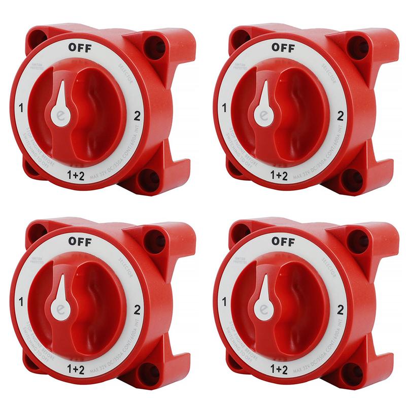 

A51K-4X DC 32V 350A Battery Switch 4-Position Selector Marine Boat Battery Selector Switch Disconnect For Marine Boat червоний