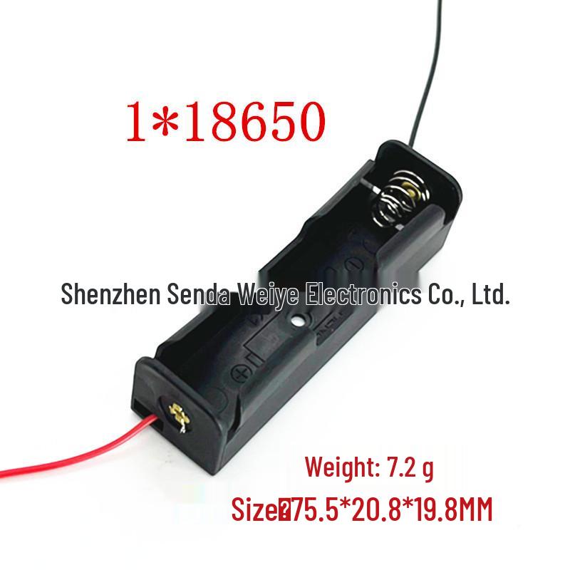 

Держатель батареи 18650 для 1-4 элементов - Последовательное соединение с проводами