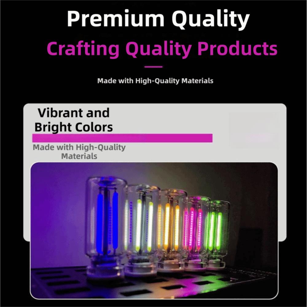 2Pcs Eye Protection LED Filament Glass Bulb Glass Material USB LED Bulb Car Decoration