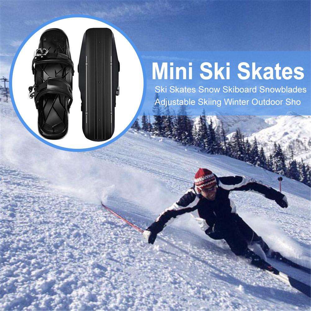 Mini Short Ski Skates Snowboardstiefel Skiboards Verstellbare Kurze Mini Schlittschuh Ski Schuhe für Winter Outdoor Sport Zubehör