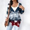 Women's Fashionable Casual Long Sleeved Loose Oversized Printed Top
