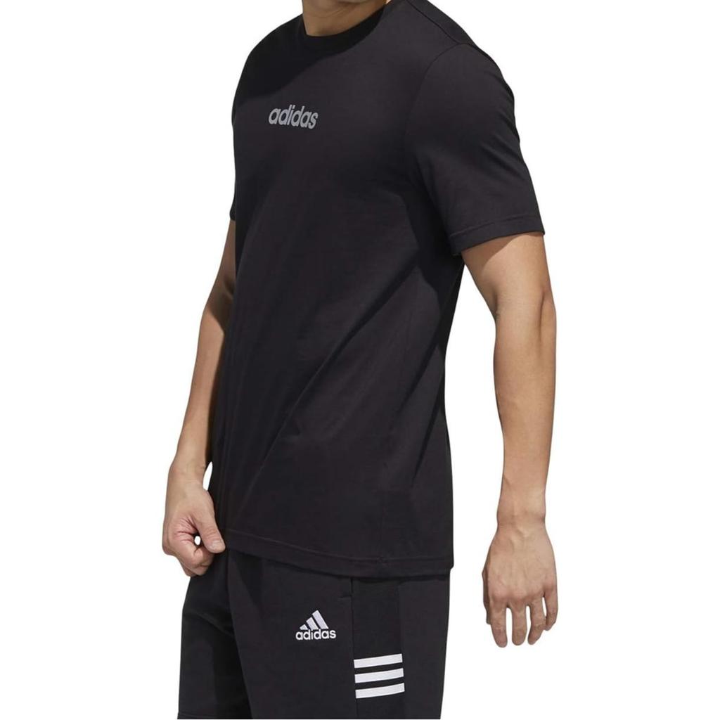 Adidas T Shirts Men's Black Crew Neck Moderate Straight Fit GD5438