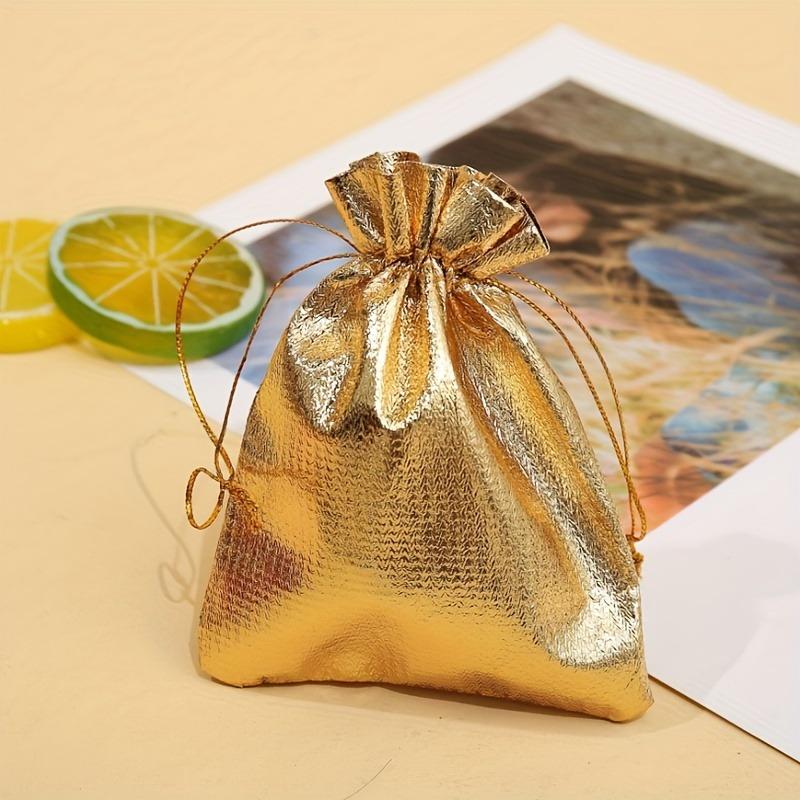 20pcs Golden Drawstring Jewelry, Cultural Toys, Jewelry Packaging Bags, Jewelry Packaging Bags, Gold and Silver Bags, Gift Bags