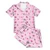 Women's Casual Fashion Halloween Printed Short Sleeve Home Suit