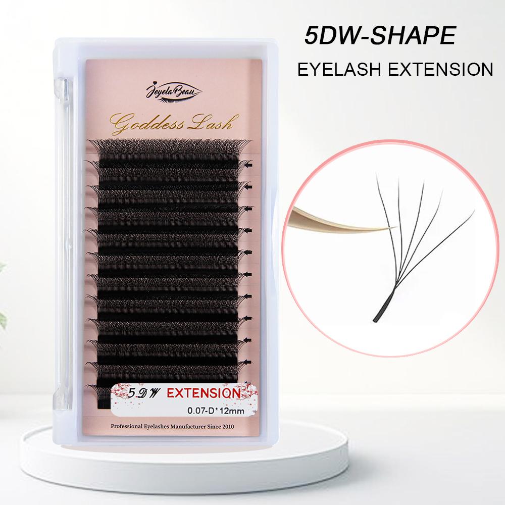 Goddess  4D/5D W Style Flower Lash Premade Volume Fans Eyelash Extension Natural Soft Light Lash 5D W Shaped Lashes