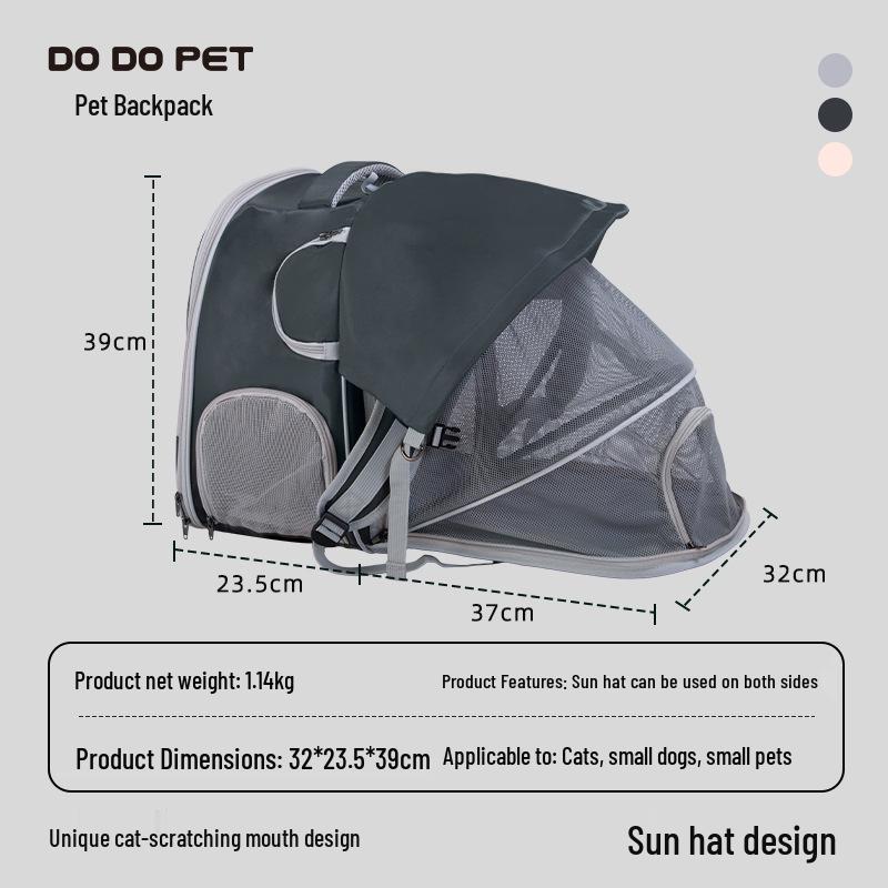 Επεκτάσιμη Σακίδιο Πλάτης για Γάτες και Σκύλους: Φορητός, Αναδιπλούμενος, Μεγάλης Χωρητικότητας Μεταφορέας για Κατοικίδια