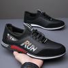 Men's casual shoes 2025 summer new breathable versatile sports shoes trendy flat bottom lightweight lace-up free work shoes