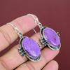Purpurite Earrings Gemstone Handmade Jewelry 925 Sterling Silver Earring Natural Purpurite Jewelry Beautiful Dangle Earring Gifts For Friend