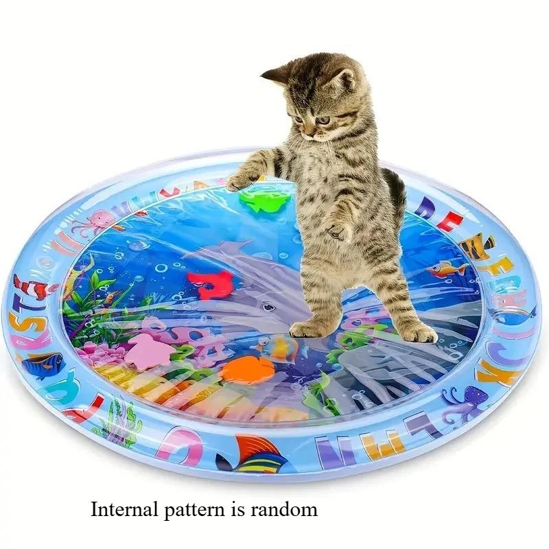 

2026 summer Interactive Water Play Mat for Cats & Dogs - Floating Fish Toy, Splash-Proof Pet Activity Center, cat / dog / pet