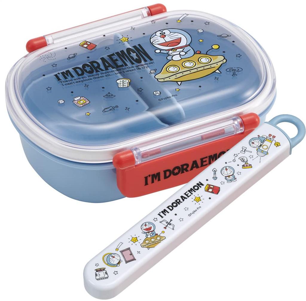 Skater Antibacterial Lunch Box Fluffy 360ml Doraemon Space Stroll Made in Japan Children's QAF2BAAG-A