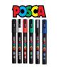 Marker - POSCA - PC-5M - Set of 6 - 2.5 Mm Conical Tip - Assorted Colors