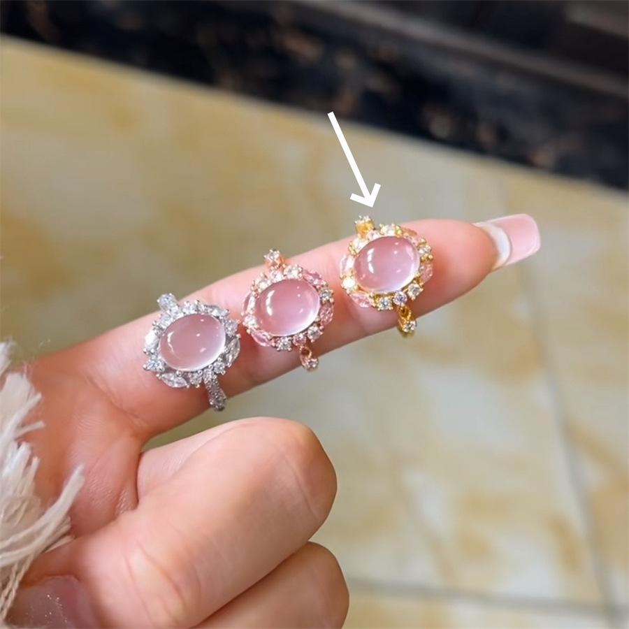 Li Luo Vintage Gold Gebürsteter 925 Sterling Silber Verstellbarer Damenring