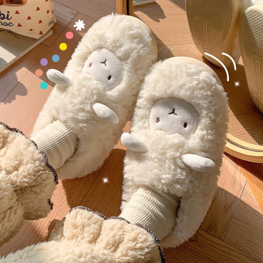 Postpartum cotton slippers for women, autumn and winter bags, anti slip indoor living, home furnishings, couples, cotton shoes for men, winter