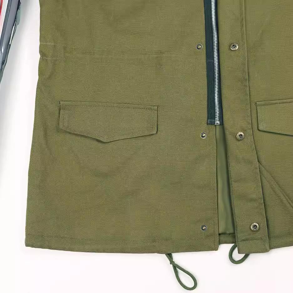 Maden Workwear Herren Amerikanische Retro M65 Feldjacke mit mehreren Taschen