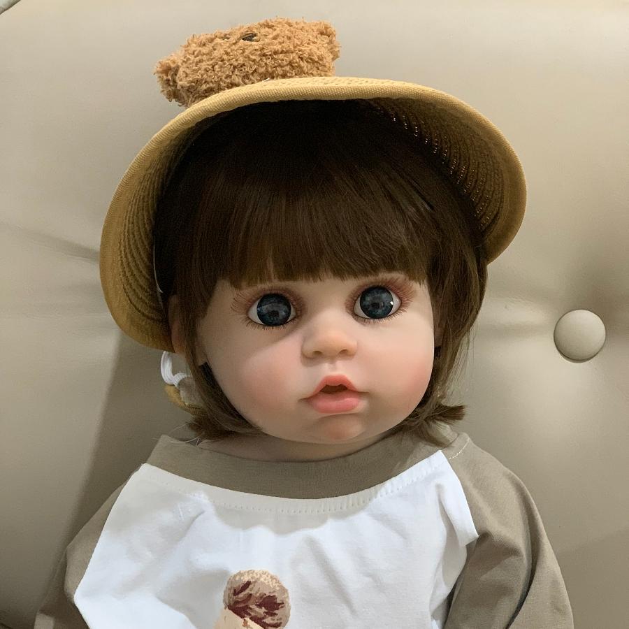 Reborn Baby Doll 55CM 22 Inch Full Body Soft Silicone For Girl Bebe Kid Birthday Gift Play House Dress Up Toy