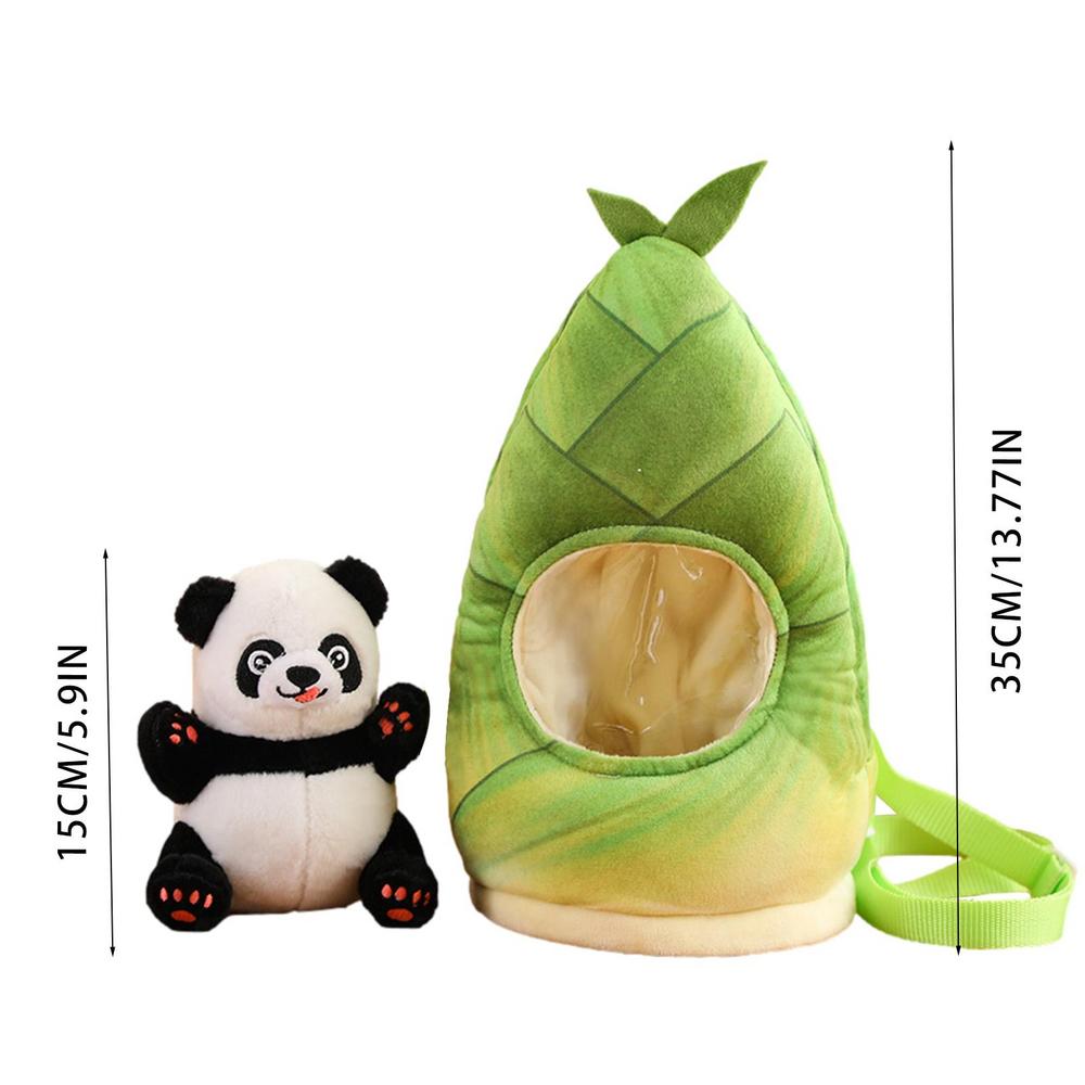 Plush Backpack Bamboo With Panda Toys In Stuffed Bamboo Bag With Panda In Lovely Plushie Toys Birthday Gifts