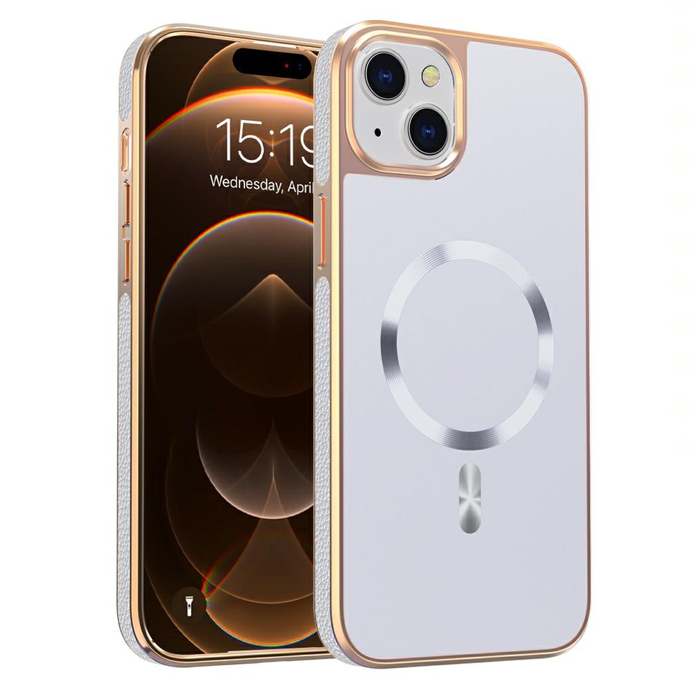 For iPhone 15 Magnetic Case Electroplating Anti-Drop TPU+PC Phone Back Cover
